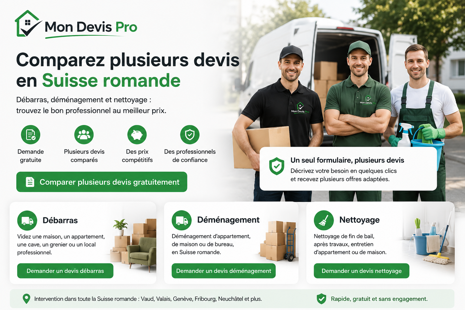 MonDevisPro : comparez plusieurs devis en Suisse romande